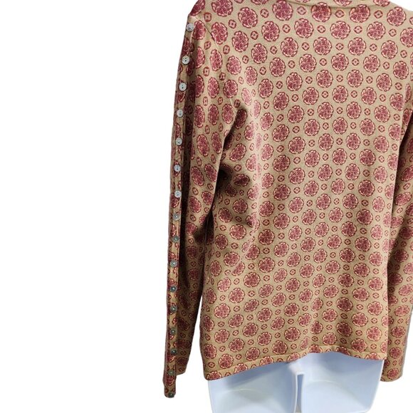 J. McLaughlin Top Sweater Catalina Cloth Printed Pullover Wool Blend‎ Size M - Picture 2 of 6